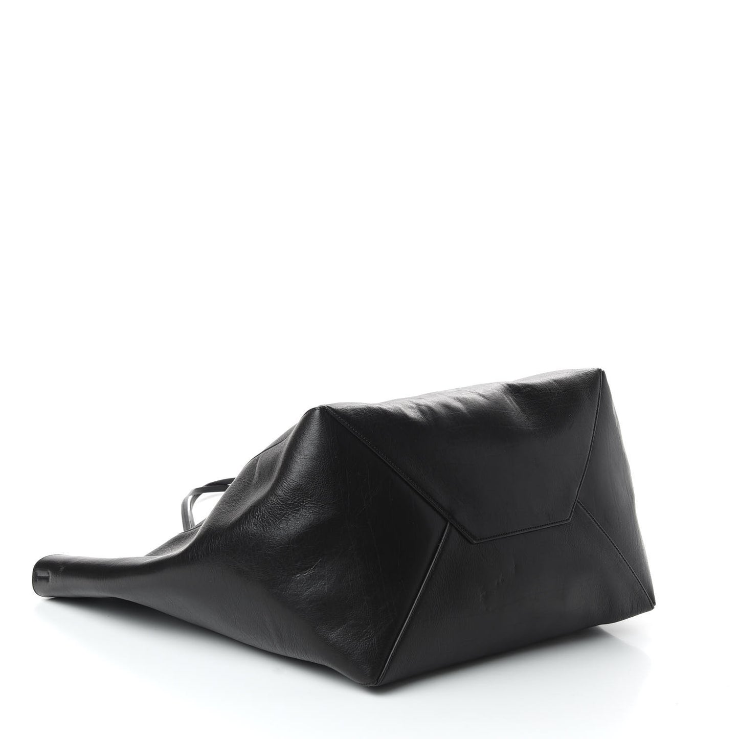 Calfskin Clasp Horizontal Cabas Black