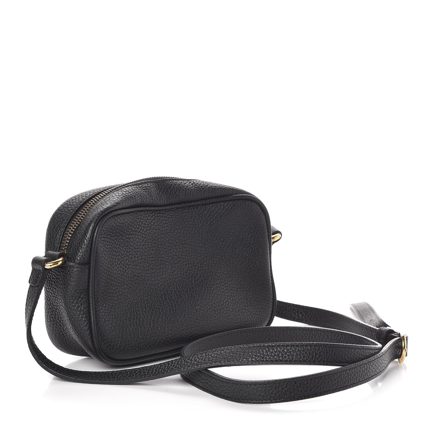 Pebbled Calfskin Mini Soho Disco Bag Black
