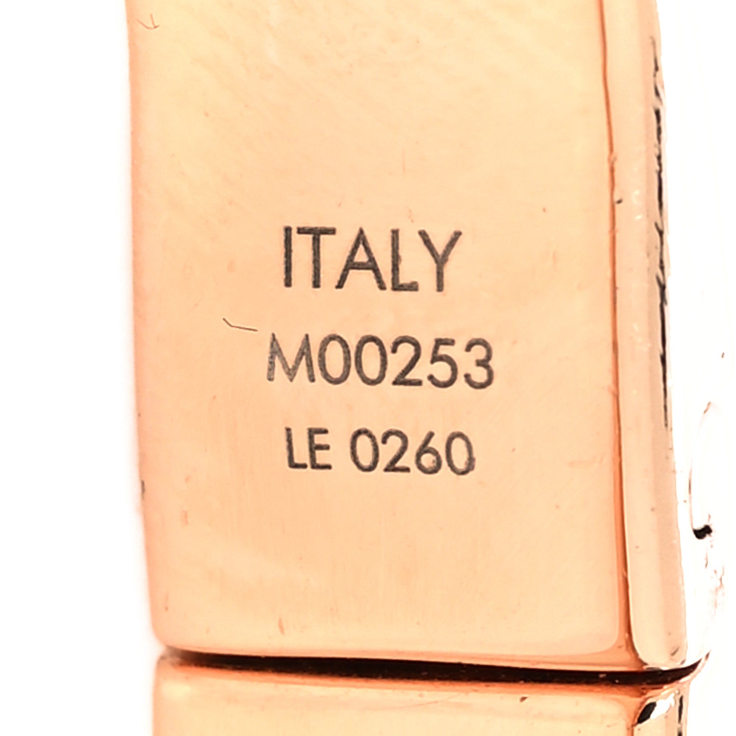 Louis Vuitton Brass Monogram Nanogram Cuff S Pink Gold 6 of 7