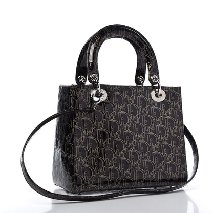 Christian Dior Patent Ultimate Medium Lady Dior Brown 3 of 10