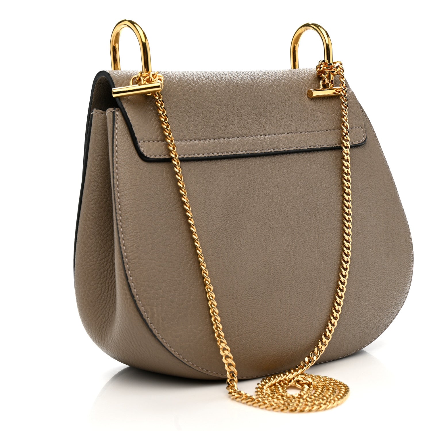 Chloe Grained Lambskin Drew Shoulder Bag Motty Grey 3 of 10