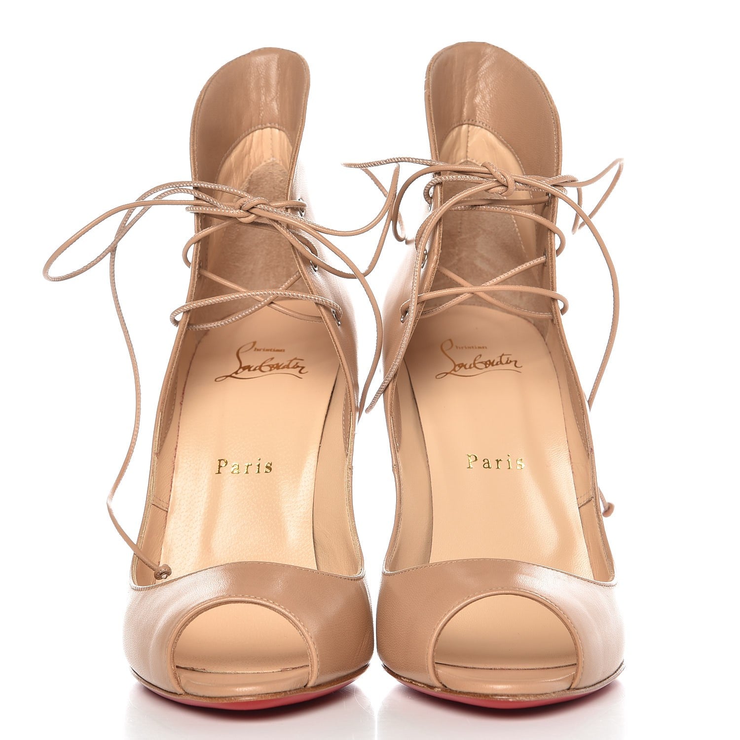 Christian Louboutin Kid Megavamp 100 Pumps 38 Nude 3 of 9