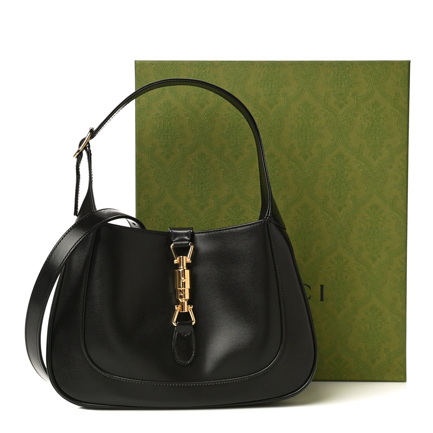 Boarded Dyana Lux Calfskin Small Jackie 1961 Hobo Black