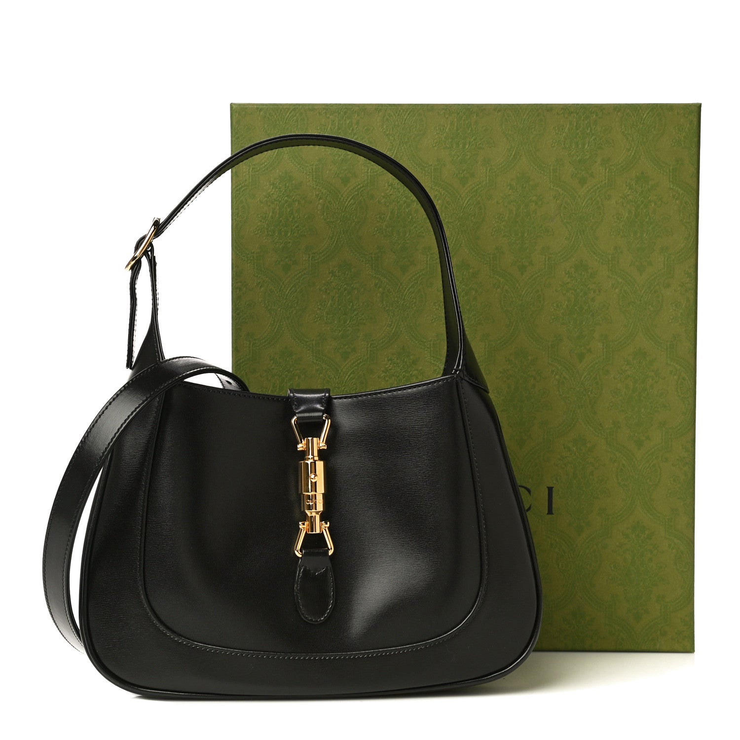 Gucci Boarded Dyana Lux Calfskin Small Jackie 1961 Hobo Black 12 of 12