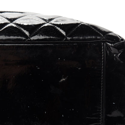 Chanel Patent Quilted Grand Shopping Tote GST Black 9 of 16