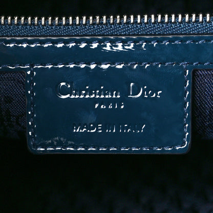 Christian Dior Patent Cannage Large Lady Dior Blue 6 of 11