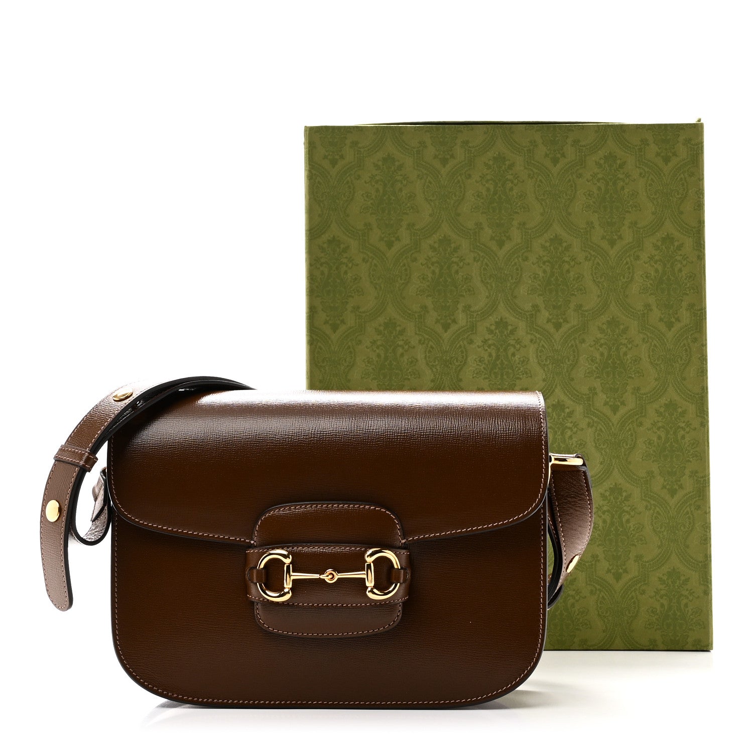 Gucci Azalea Calfskin Horsebit 1955 Shoulder Bag  Brown Sugar 11 of 11