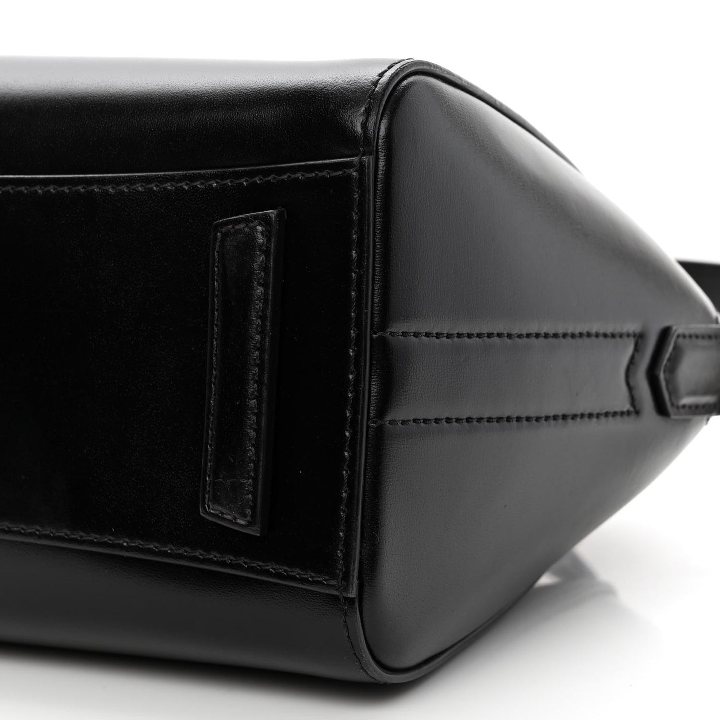 Shiny Lord Calfskin Mini Antigona Black
