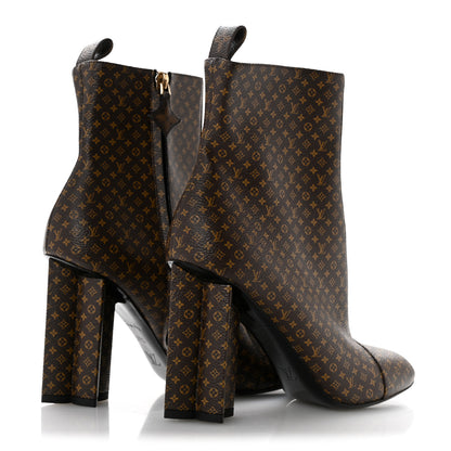 Louis Vuitton Nano Monogram Silhouette Ankle Boots 37.5 5 of 10