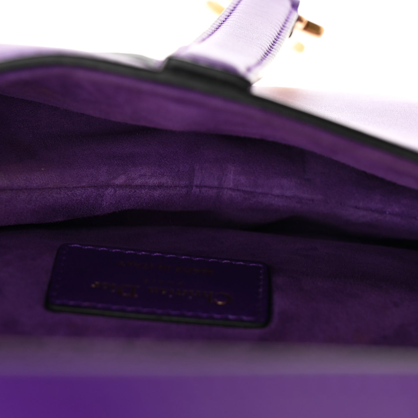 Supple Calfskin Mini Saddle Bag Purple