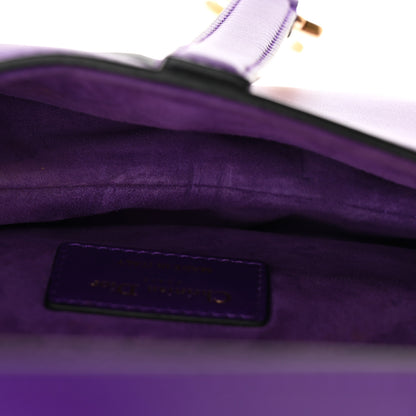 Christian Dior Supple Calfskin Mini Saddle Bag Purple 5 of 11