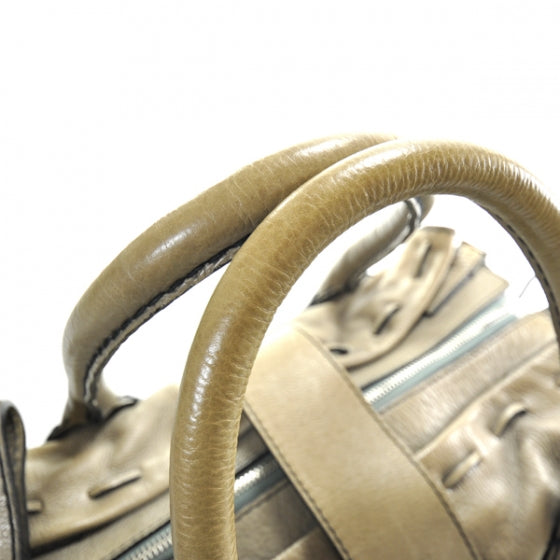 Leather Grande Edith Satchel Mastic