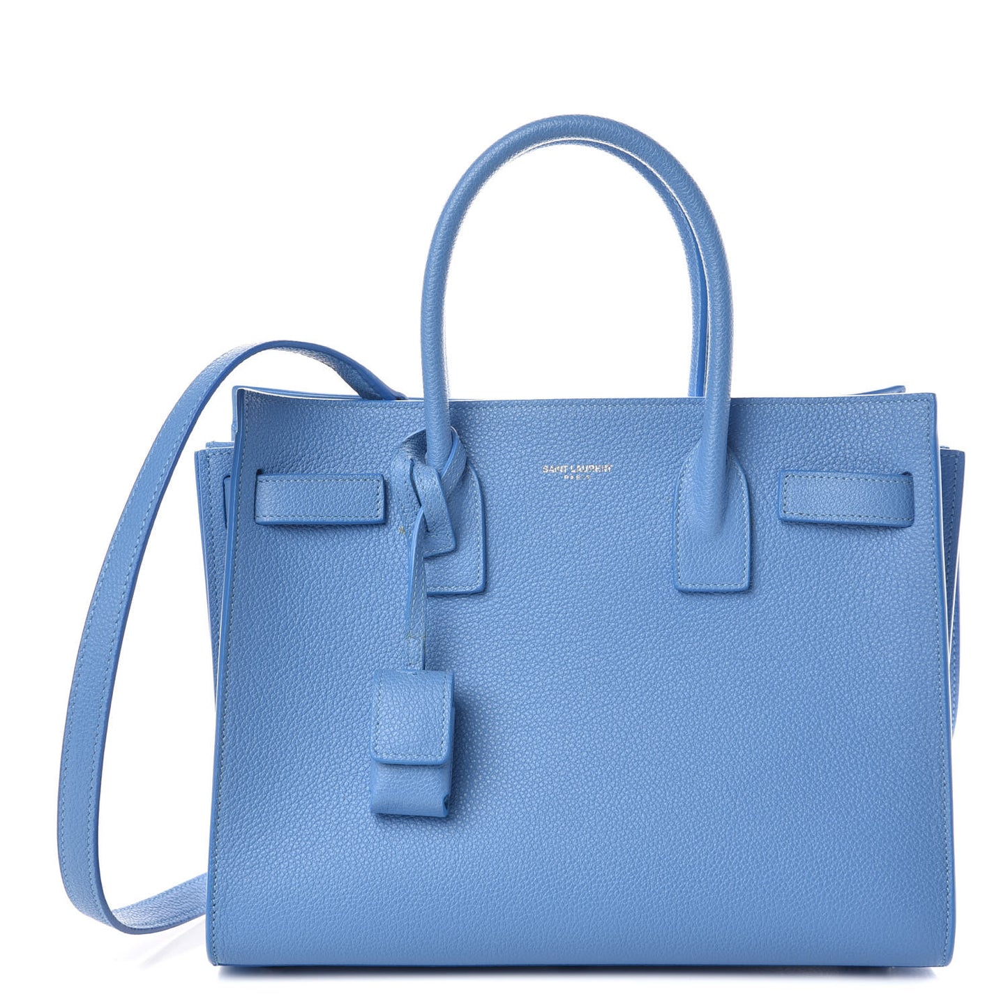Grained Calfskin Baby Sac De Jour Blue Clair