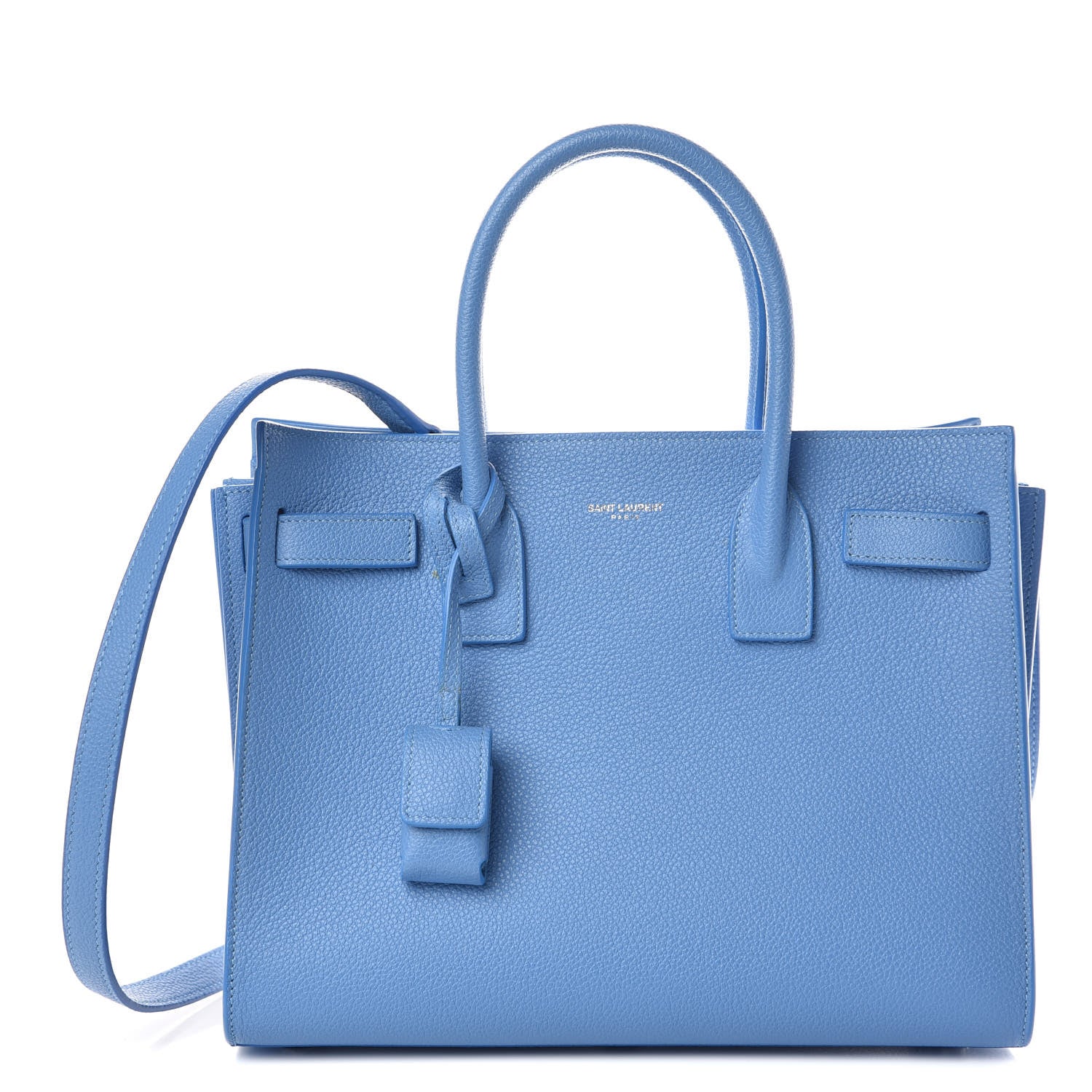 Saint Laurent Grained Calfskin Baby Sac De Jour Blue Clair 1 of 11