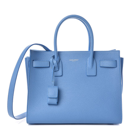 Saint Laurent Grained Calfskin Baby Sac De Jour Blue Clair 1 of 11