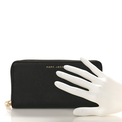 Marc Jacobs Calfskin Long Zip Around Wallet Black 2 of 8