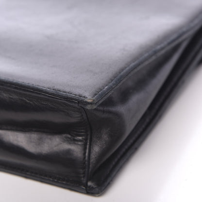 Chanel Lambskin Top Handle Logo Flap Black 15 of 18