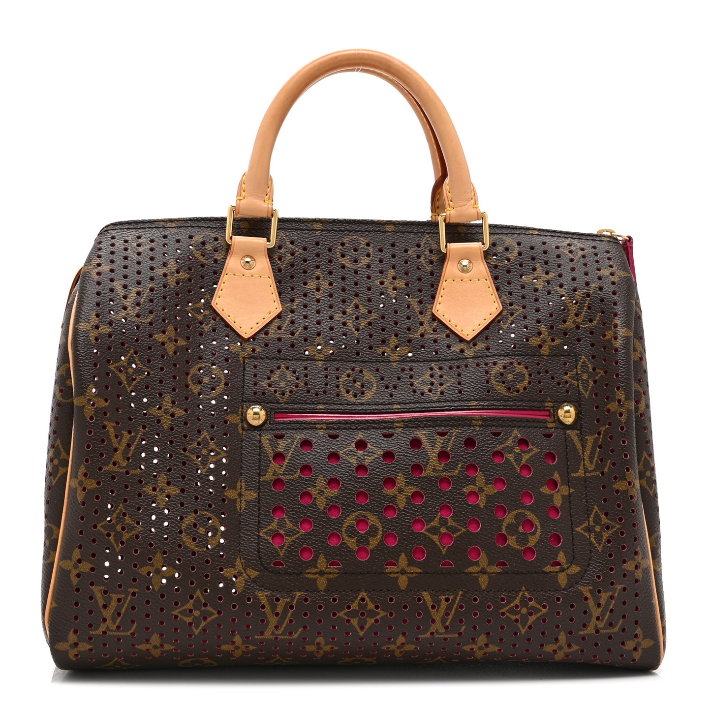 Monogram Perforated Speedy 30 Fuchsia