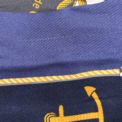 Hermes Silk Epaulettes De Gala Twilly Marine Gold White 4 of 4