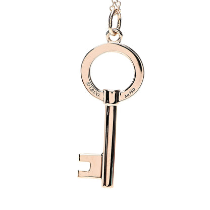 Tiffany 18K Rose Gold Modern Keys Open Round Key Pendant Necklace 4 of 7