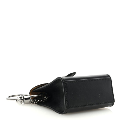 Delvaux Calfskin Mini L'Humour Brillant Bag Charm Black White 4 of 6