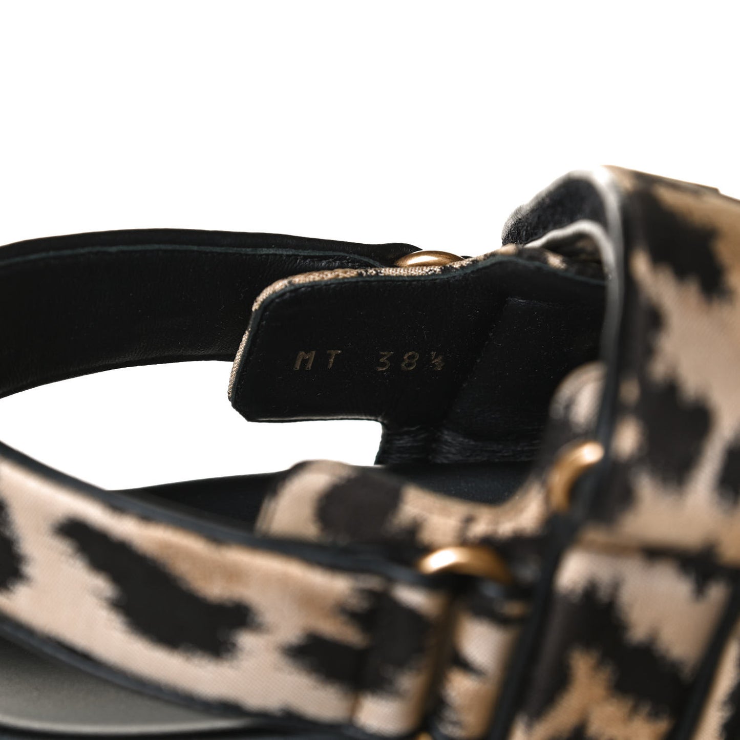 Technical Fabric Mizza Print DiorAct Sandals 38.5 Beige Multicolor
