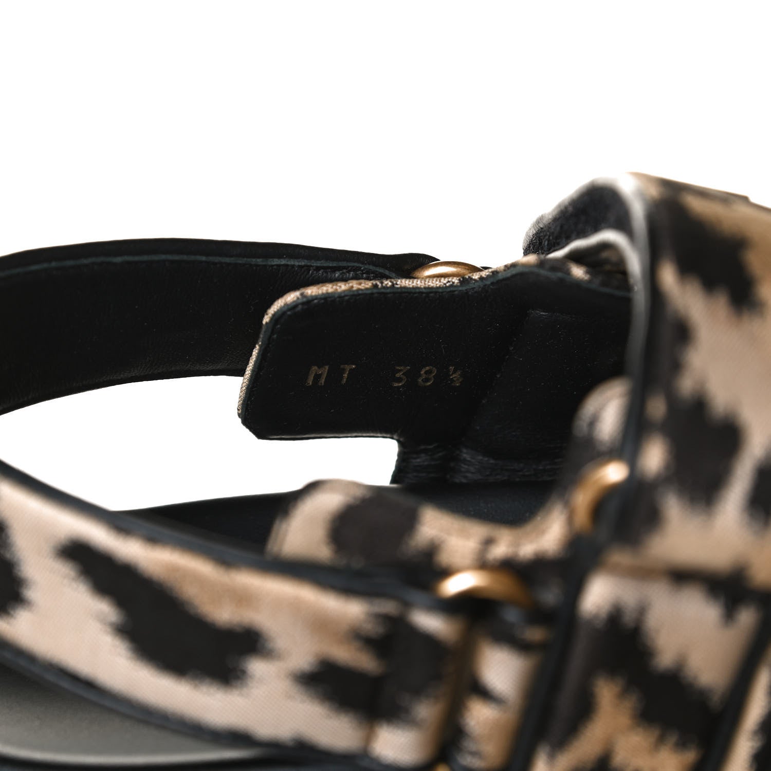 Christian Dior Technical Fabric Mizza Print DiorAct Sandals 38.5 Beige Multicolor 9 of 14