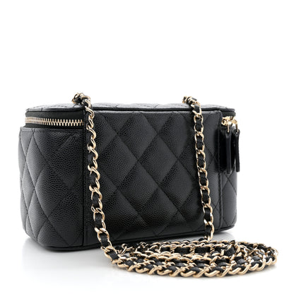 Chanel Caviar Quilted Small Vanity Case With Chain Black 3 of 14
