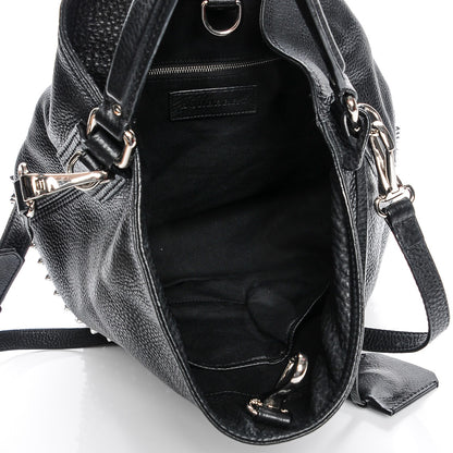 Burberry Calfskin Studded Medium Susanna Hobo Black 5 of 9