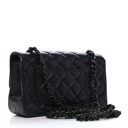 Chanel Lambskin Quilted Mini Rectangular Flap So Black 2 of 8