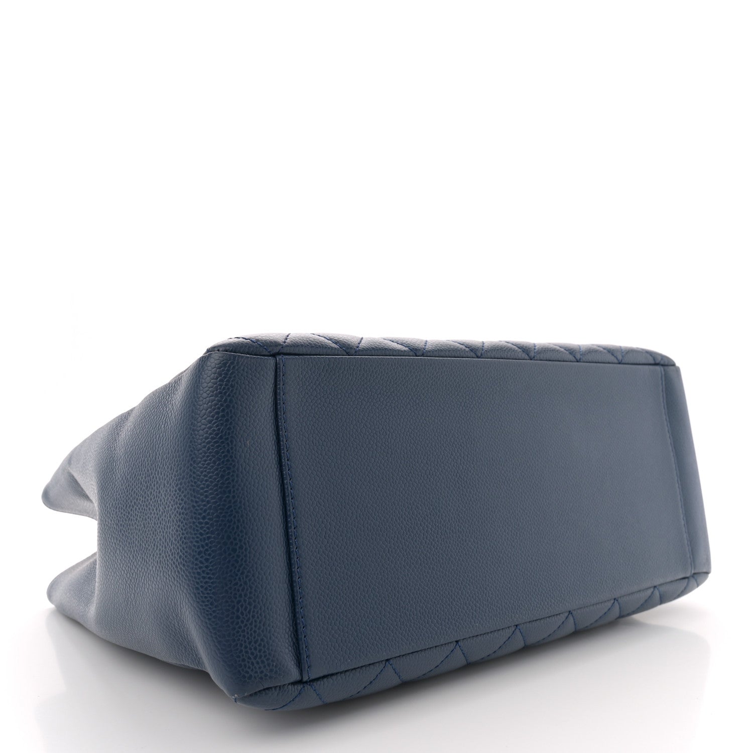 Chanel Caviar Quilted Grand Shopping Tote GST Dark Blue 4 of 10