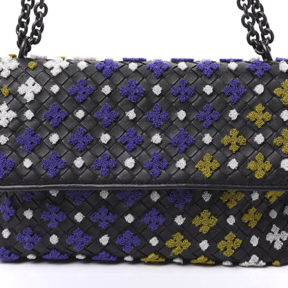 Bottega Veneta Nappa Intrecciato Embroidered Small Olimpia Black Multicolor 6 of 8