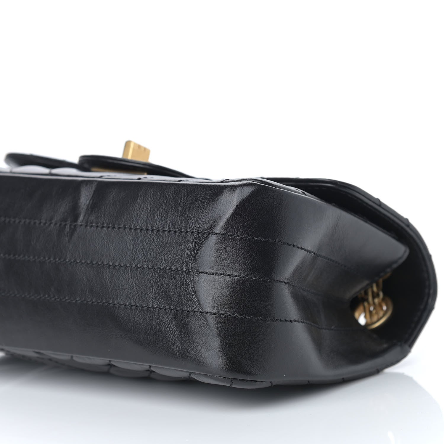 Chanel Aged Calfskin Chevron Quilted 2.55 Reissue Mini Flap Black 8 of 10