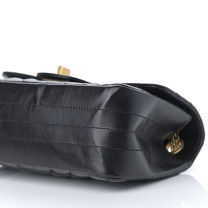 Chanel Aged Calfskin Chevron Quilted 2.55 Reissue Mini Flap Black 8 of 10