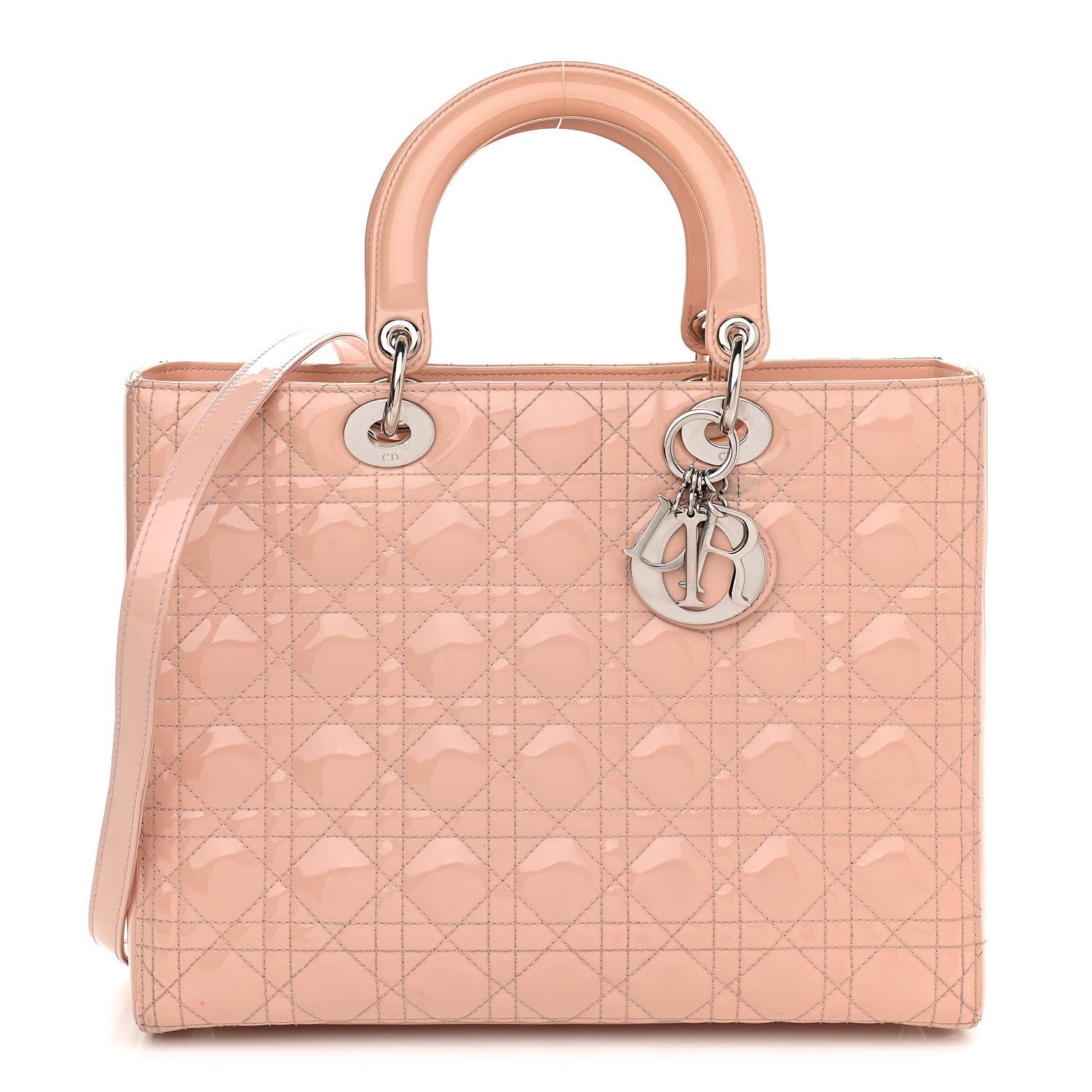 Christian Dior Patent Cannage Large Lady Dior Light Pink 1 of 14