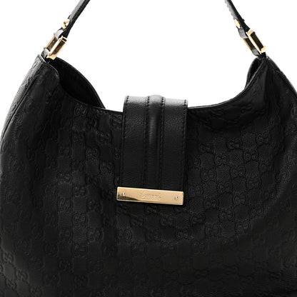 Gucci Guccissima Large New Ladies Web Hobo Black 8 of 13
