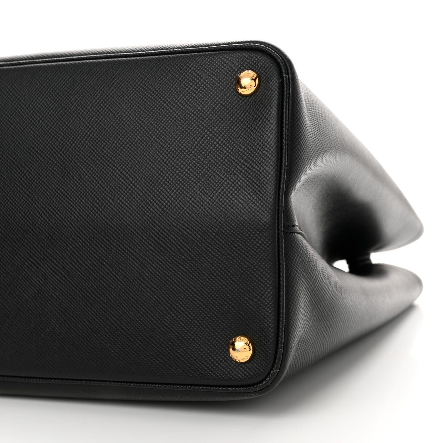 Saffiano Cuir Large Double Bag Black Fuoco