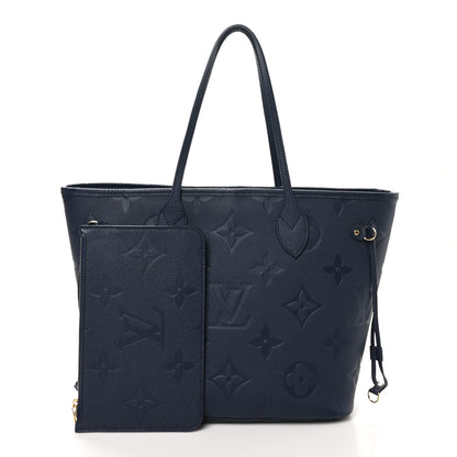 Louis Vuitton Empreinte Monogram Giant Neverfull MM  Navy 2 of 10