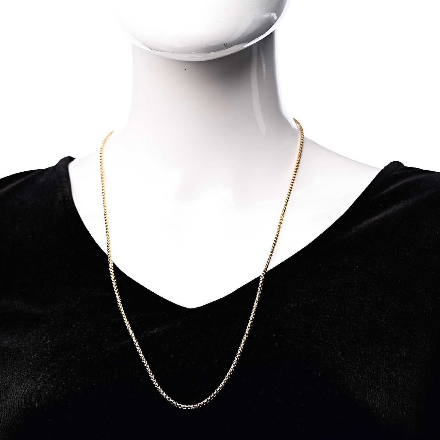 18K Yellow Gold Box Chain Necklace