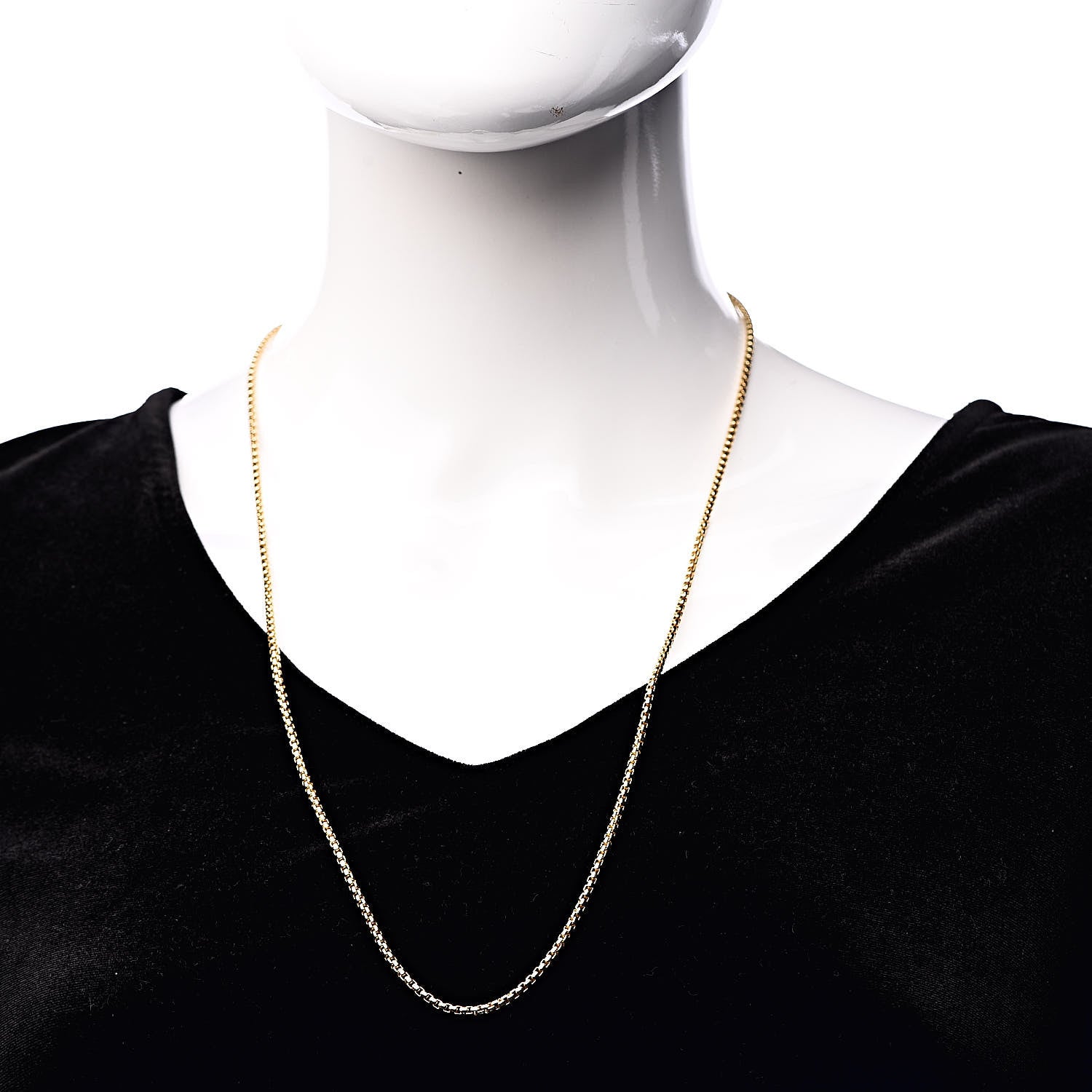 John Hardy 18K Yellow Gold Box Chain Necklace 2 of 4