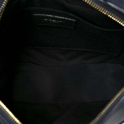 Saint Laurent Calfskin Matelasse Monogram Lou Camera Bag Deep Marine 5 of 10