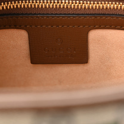 Gucci GG Supreme Monogram Azalea Calfskin Web Small Jackie 1961 Hobo Beige Ebony Brown Sugar 6 of 12