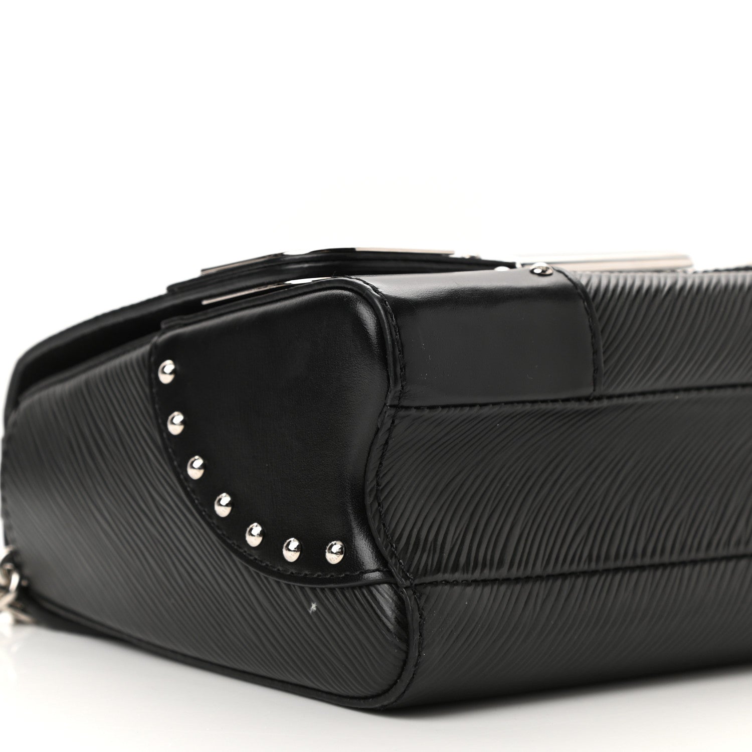Louis Vuitton Epi Studded Mirror Twist Shoulder Bag MM Black 9 of 10