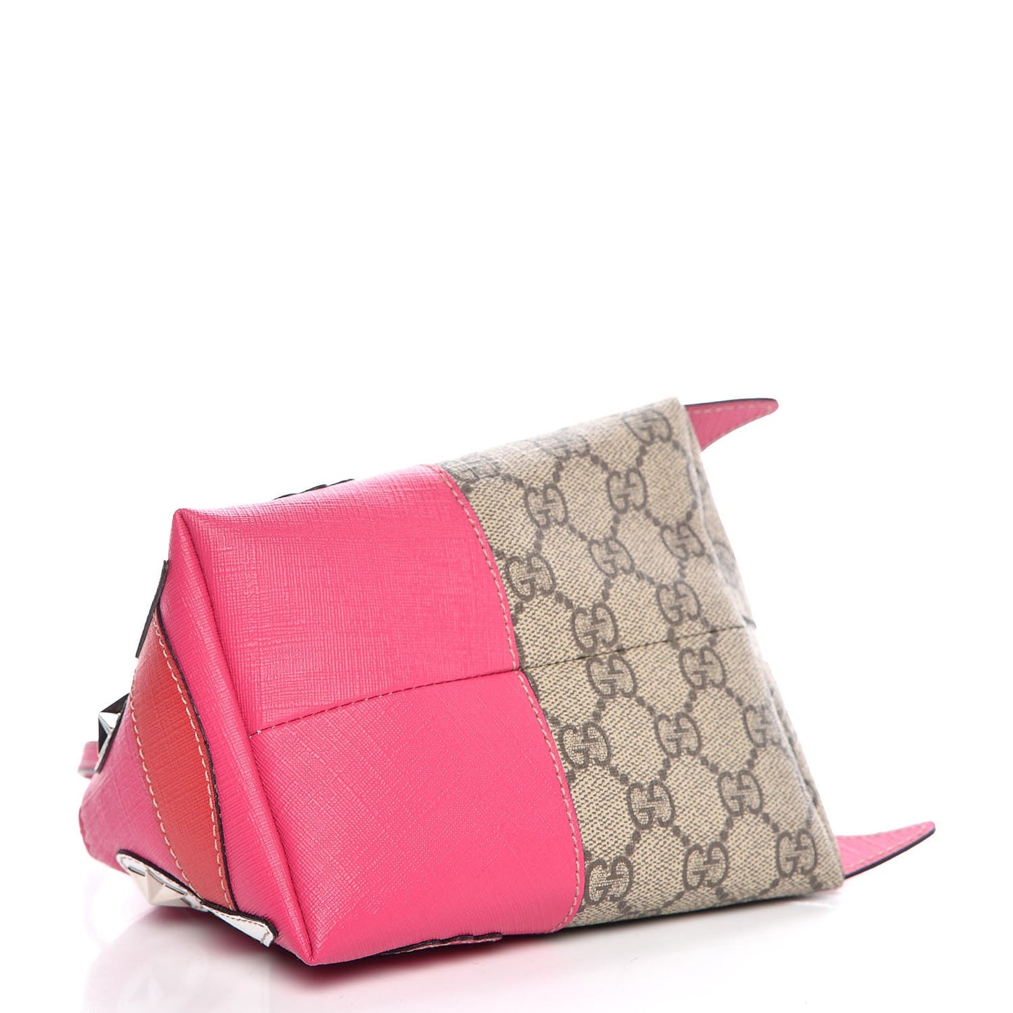 GG Supreme Monogram Kid's Bat Top Handle Bag Pink
