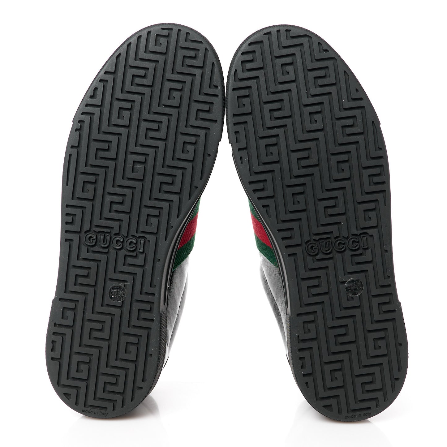 Crystal GG Monogram Web Womens New Ace Sneakers 37.5 Black