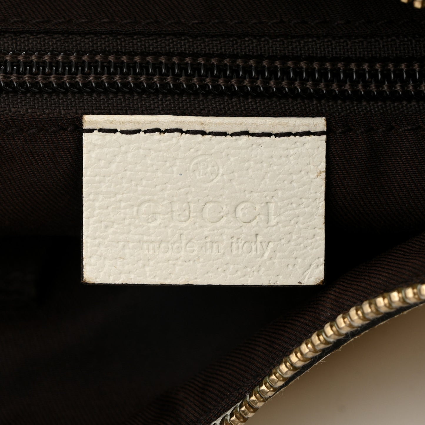 Monogram Web Medium Half Moon Hobo White