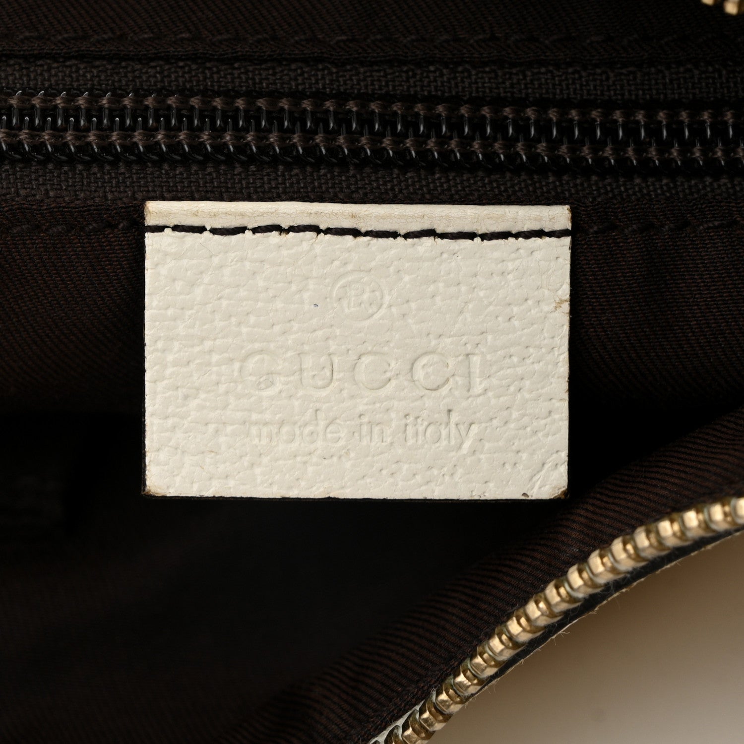 Gucci Monogram Web Medium Half Moon Hobo White 6 of 10