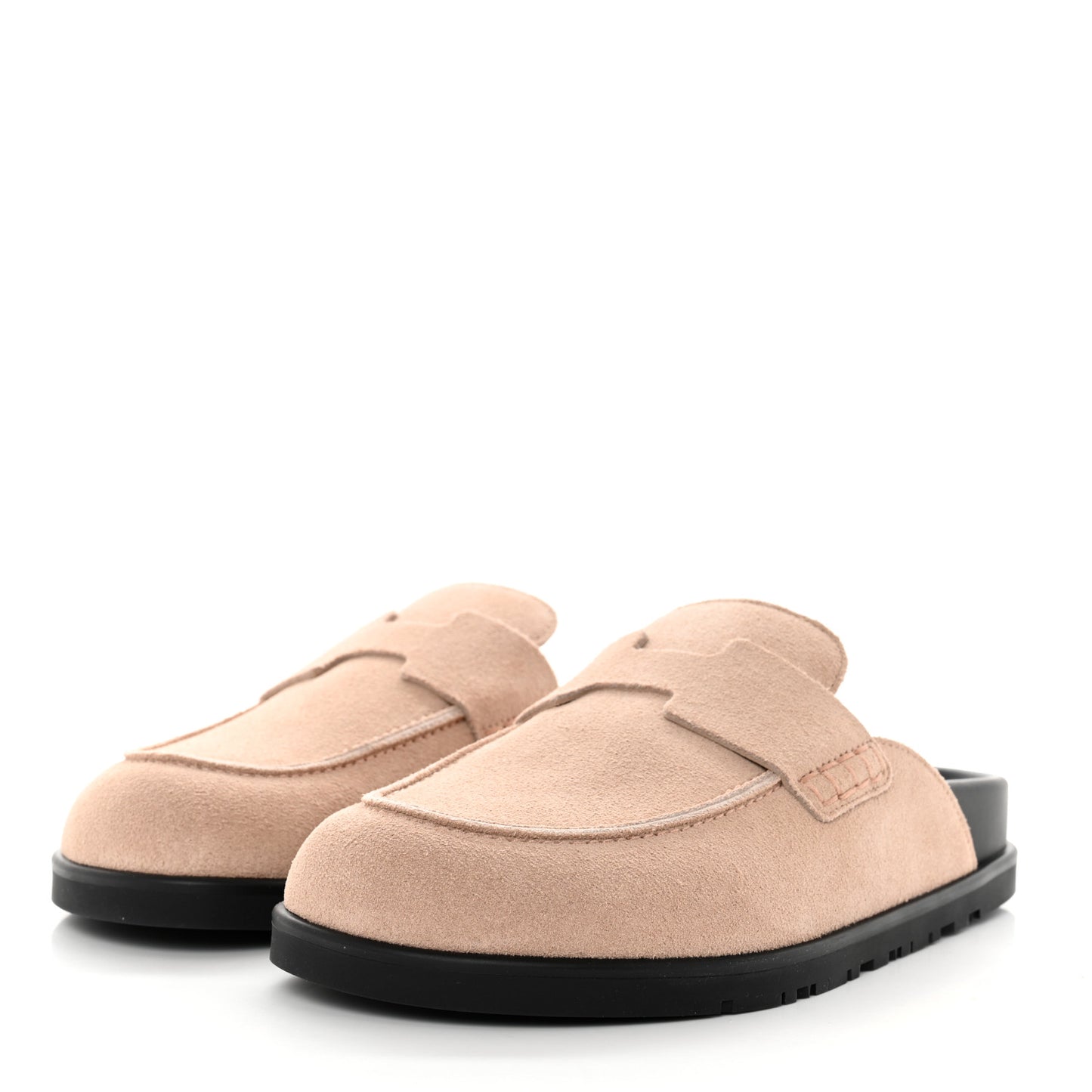 Suede Calfskin Go Mule 36 Beige Nude