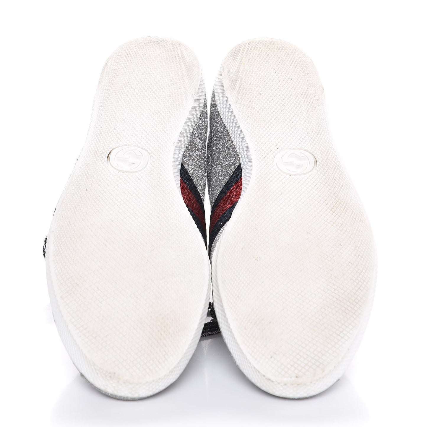 Glitter Fabric Studded Web Sneakers 36.5 Silver