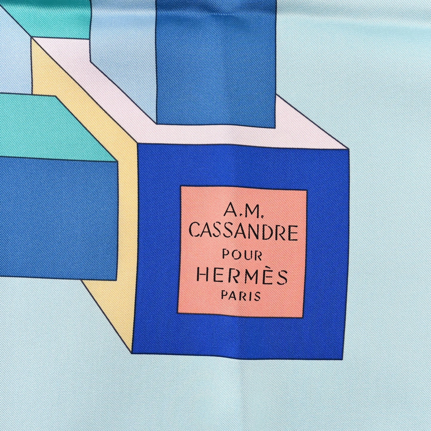 Silk Perspective II Cassandre Scarf 90 Ciel Turquoise